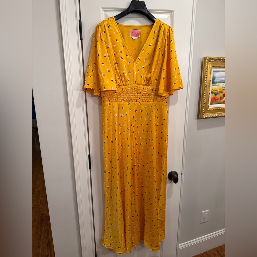 Kate Spade Sunny Yellow Midi Dress - Picture 2 of 6